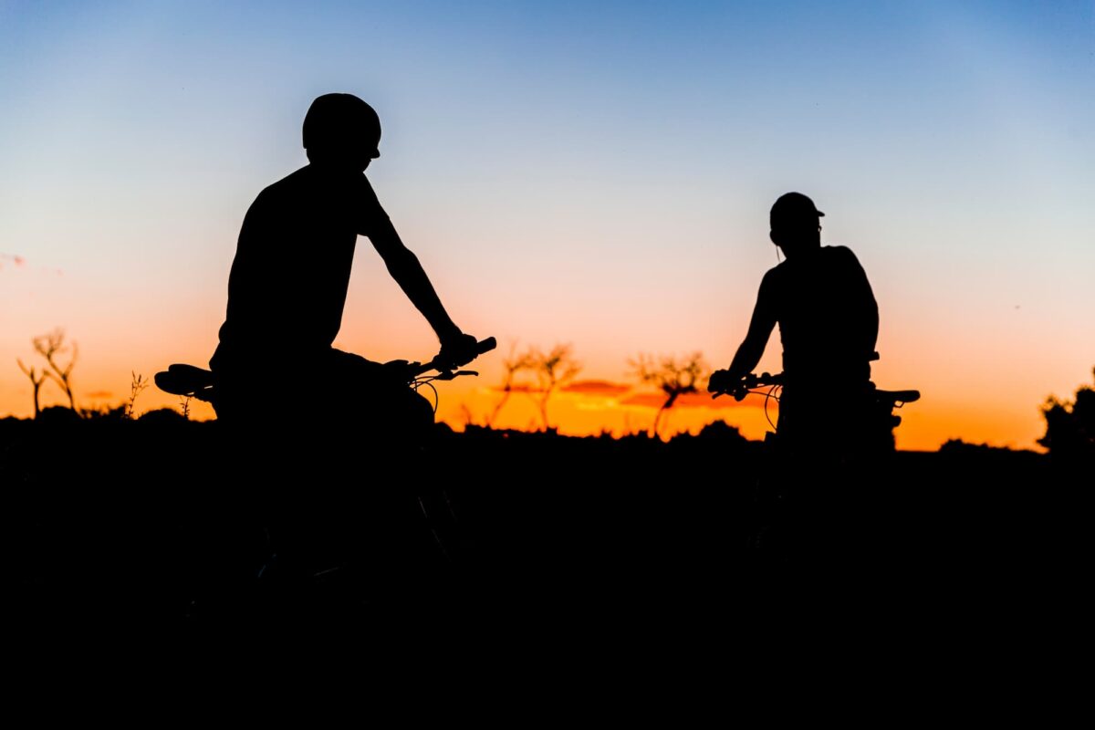 People Biking in Los Lunas, NM