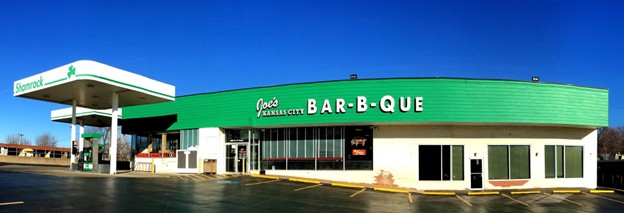 Exterior of Joe’s Kansas City Bar-B-Que restaurant in Kansas City
