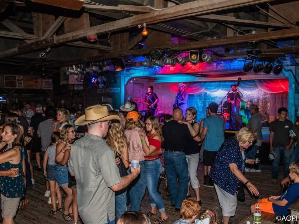 People dancing to live music at Gruene Hall