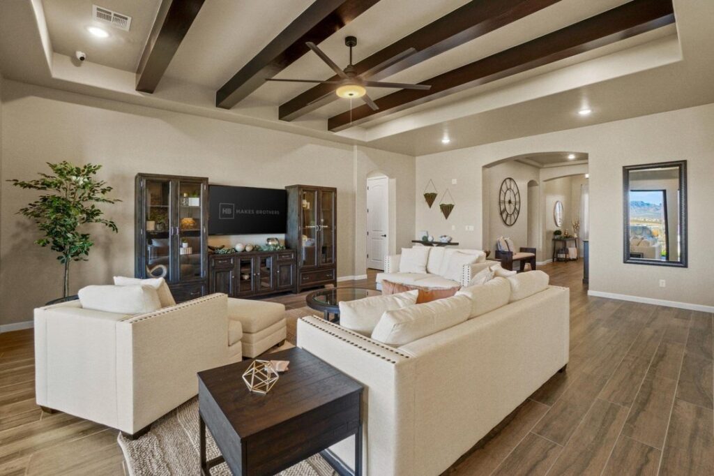 Hakes Brothers Agave model home living room interior.