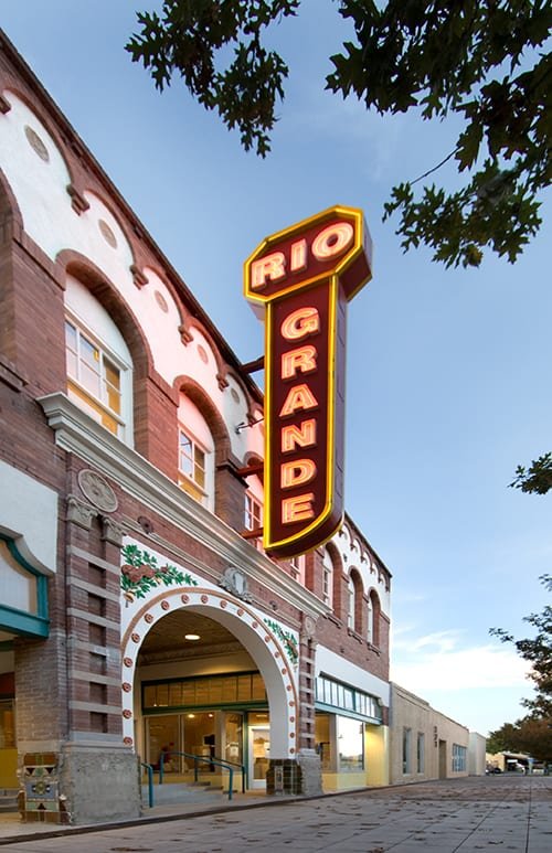 Exterior of the Rio Grande Theater in Las Cruces, NM.