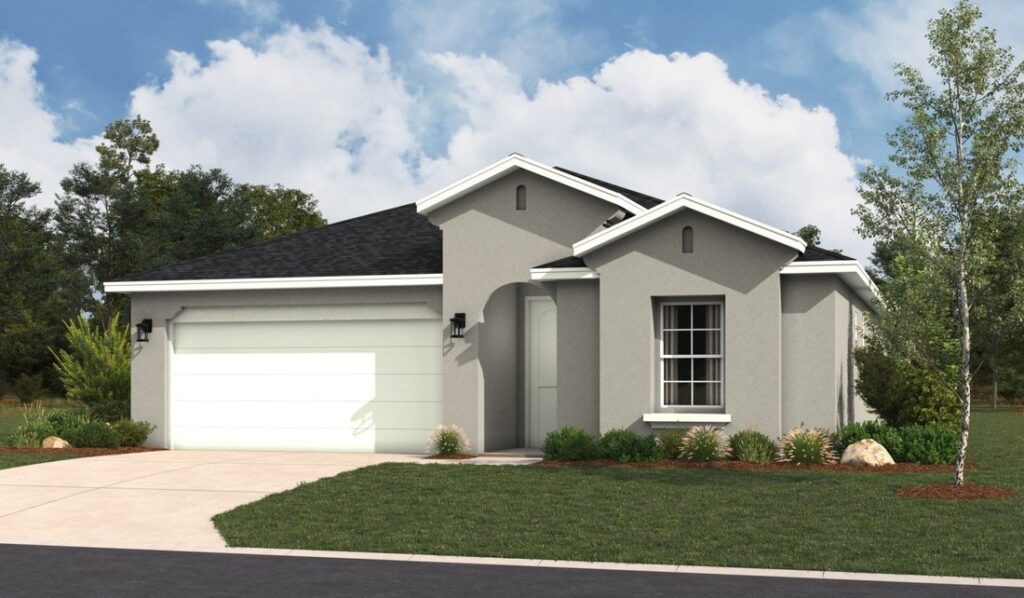 Spanish style new home floorplan at The Grove