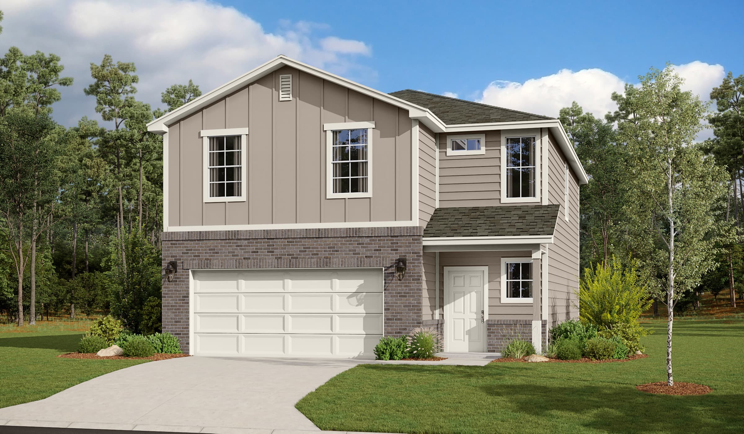 Hunter's Place 1987 Brazos Traditional Elevation