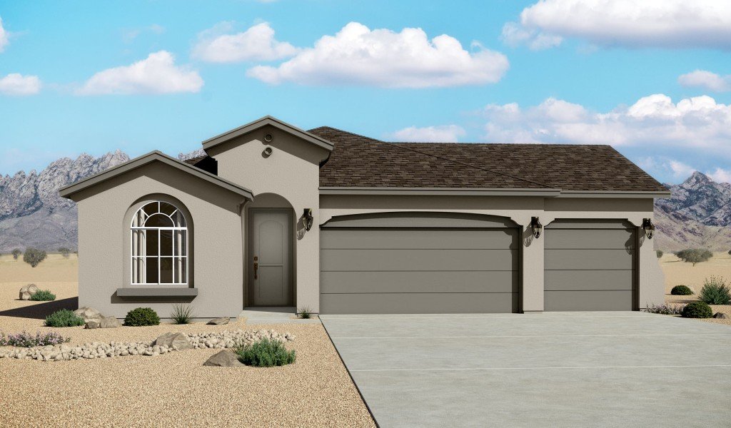 Mountain Hawk 2180 3 Car Garage Mediterranean Elevation