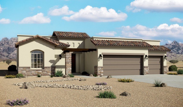 Red Hawk Estates 2144 Tuscan 3 Car Garage