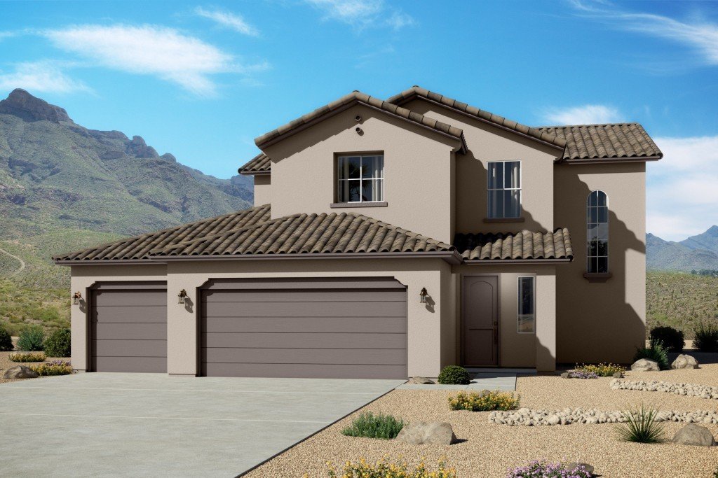 Painted Desert 2421 Spanish Elevation 3 Car Garage