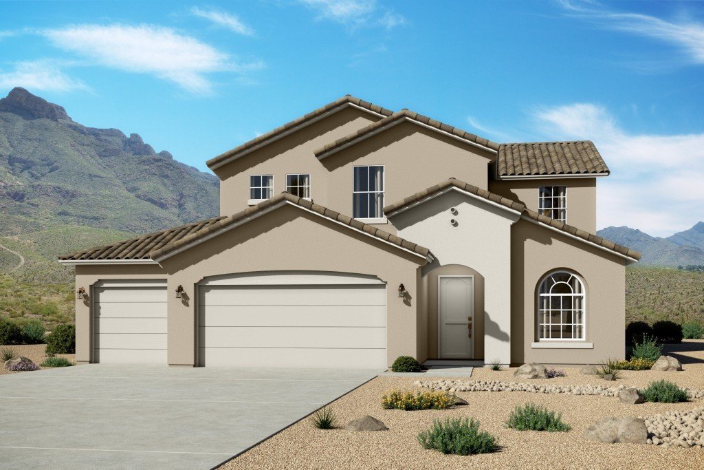 Painted Desert 2675 Spanish Elevation 3 Car Garage