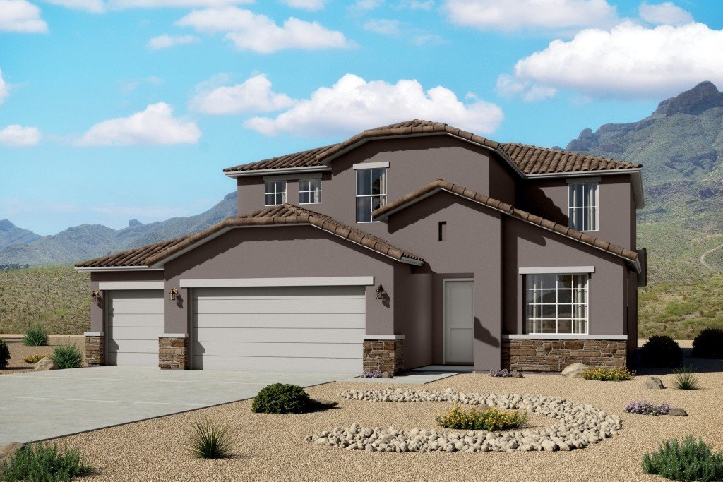 Painted Desert 2675 Tuscan Elevation 3 Car Garage