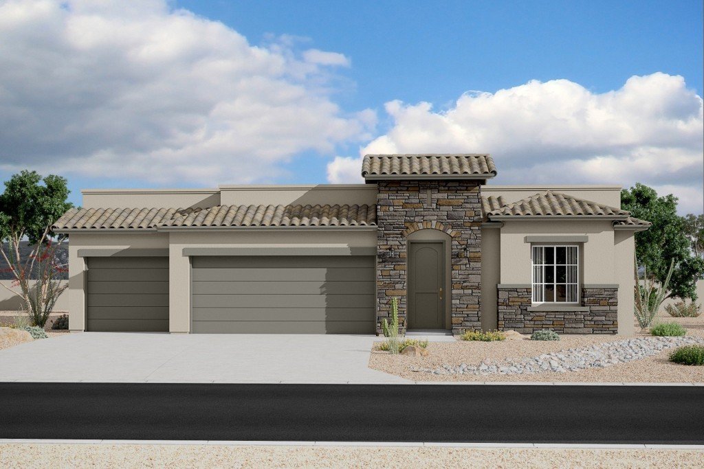 Painted Desert 2045 Tuscan Elevation 3 Car Garage