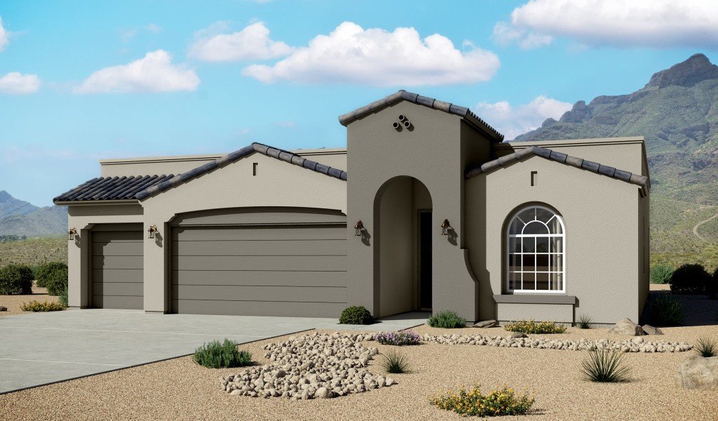 Painted Desert 1473 Spanish Elevation 3 Car Garage