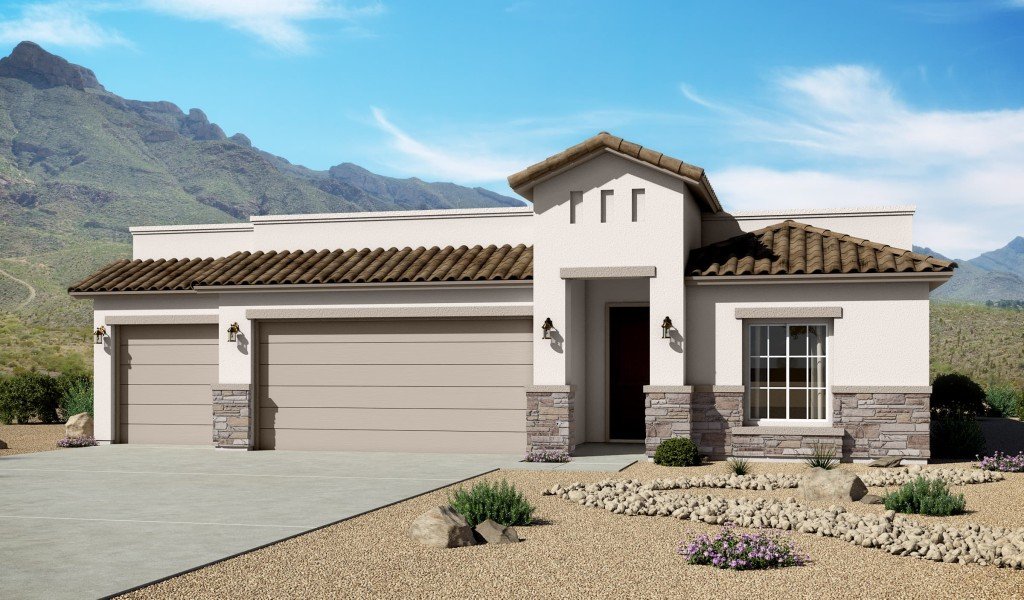 Painted Desert 1473 Tuscan Elevation 3 Car Garage