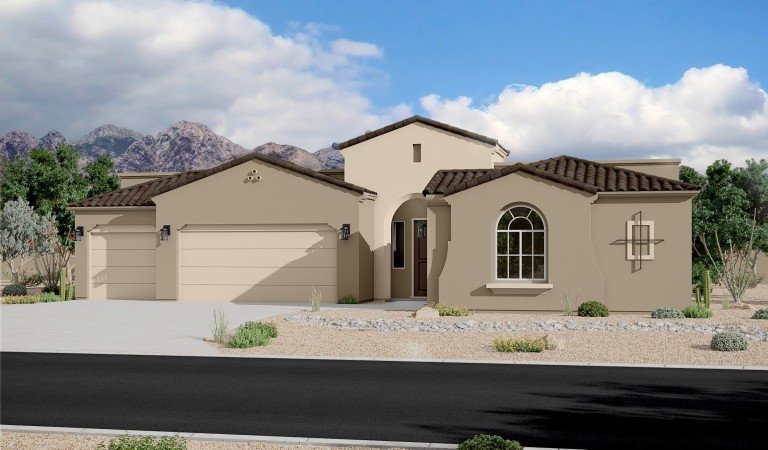 Red Hawk Estates 2373 Spanish Colonial 4CG Rendering