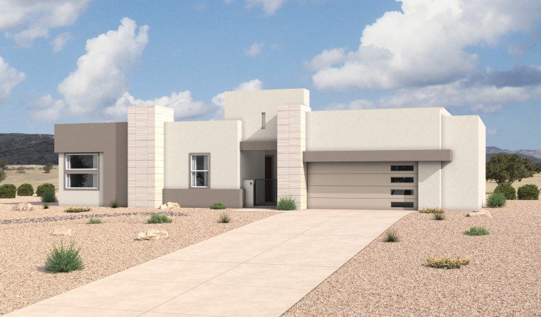 Lomas Encantadas 2529 Contemporary Elevation Garage Ext Option