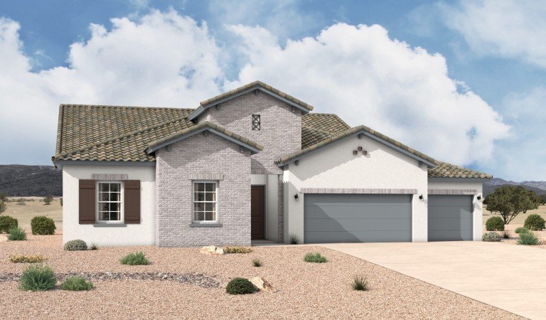 Lomas Encantadas 2740 Andalusian Elevation 4-Car Garage Option