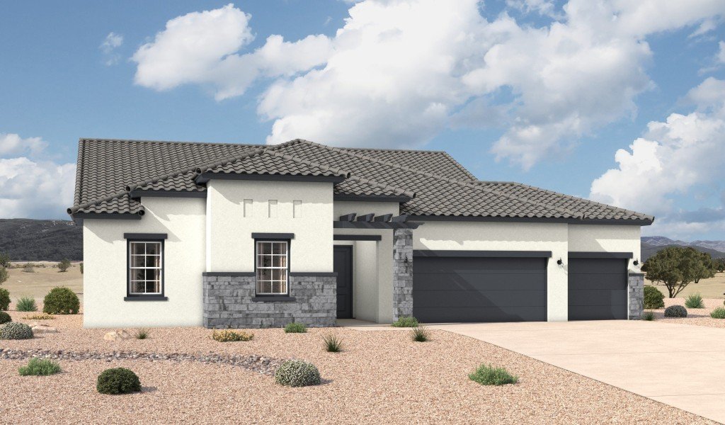 Lomas Encantadas 2740 Tuscan Elevation 4-Car Garage Option