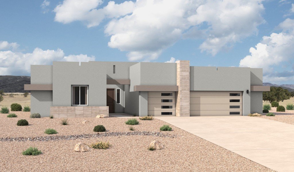 Lomas Encantadas 3012 Contemporary Elevation Garage Ext Option
